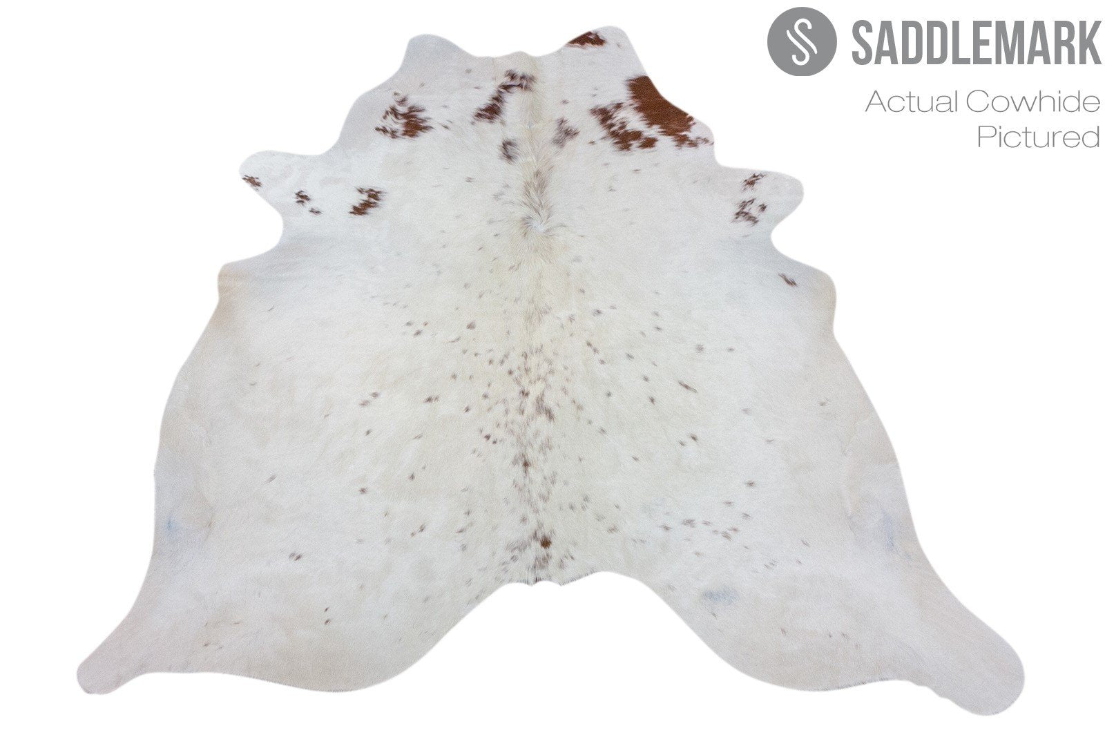 Brown and White Brazilian Cowhide Rug 6'8" x 6'5" by Saddlemark #2372