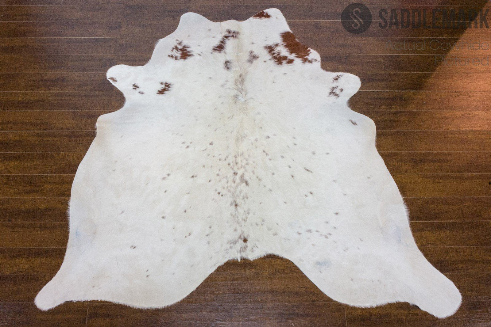 Brown and White Brazilian X-Large Cowhide Rug 6'8" x 6'5" #2372 by Hudson Hides