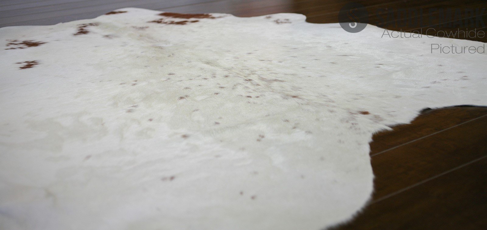 Brown and White Brazilian X-Large Cowhide Rug 6'8" x 6'5" #2372 by Hudson Hides