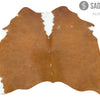 Brown and White Brazilian Cowhide Rug 5' x 4'9" by Saddlemark #2727