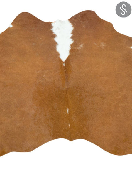 Brown and White Brazilian Cowhide Rug 5' x 4'9" by Saddlemark #2727