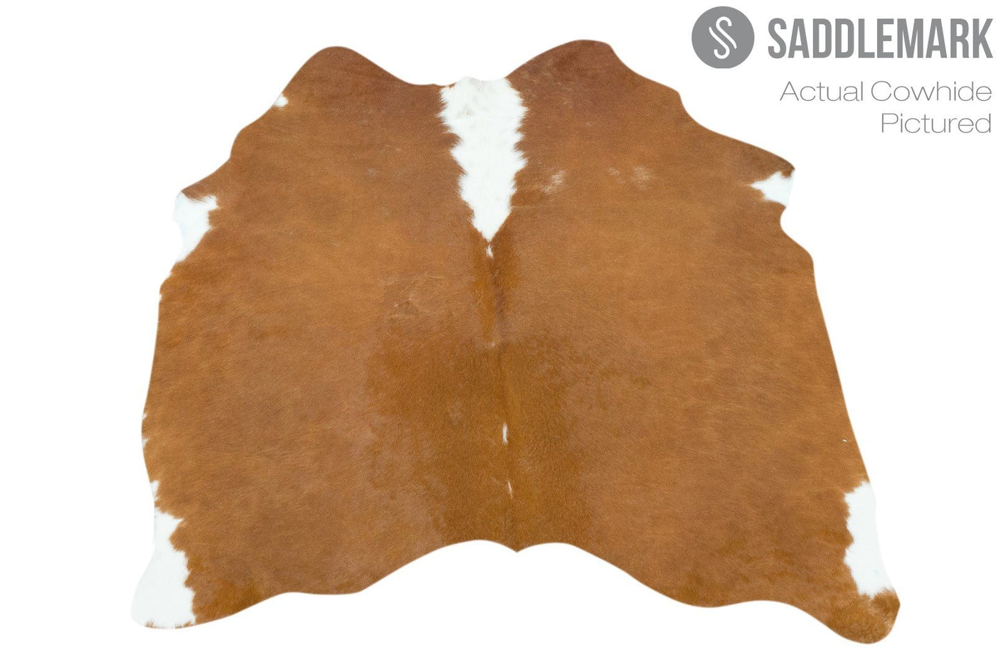 Brown and White Brazilian Cowhide Rug 5' x 4'9" by Saddlemark #2727