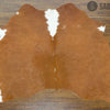 Brown and White Brazilian Small Cowhide Rug 5' x 4'9" #2727 by Hudson Hides