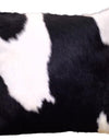 Hudson Hides Black and White Brazilian Premium Cowhide Pillow 16x16 Double Sided