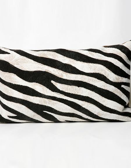 Zebra Brazilian Premium Cowhide Lumbar Pillow 10x20