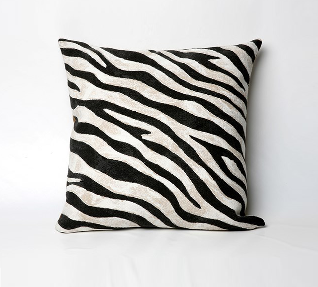 Zebra Brazilian Premium Cowhide Pillow 20x20